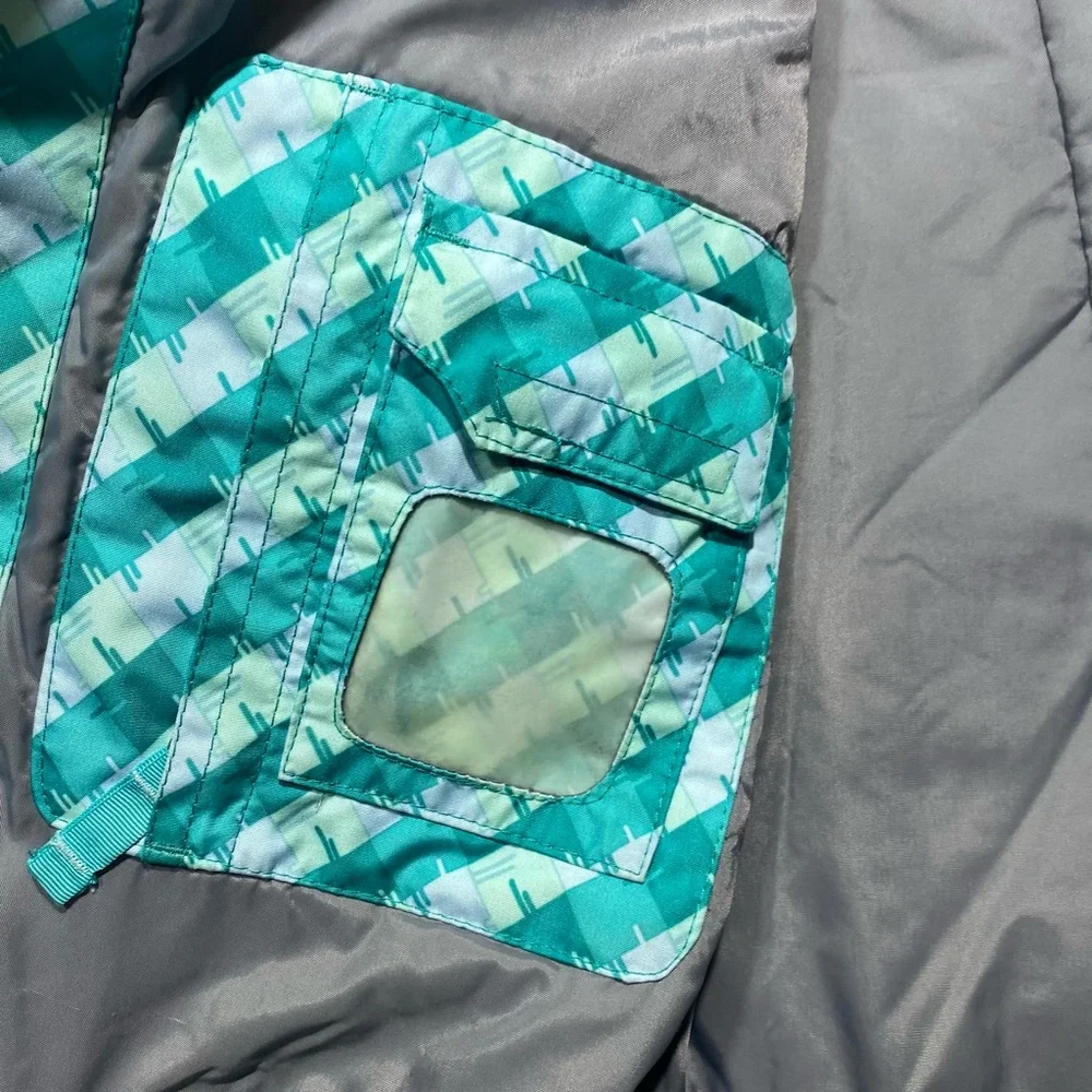 Sims Teal Ski Snow Kids Jacket With Multi‎ Pockets For Personal Items Size L